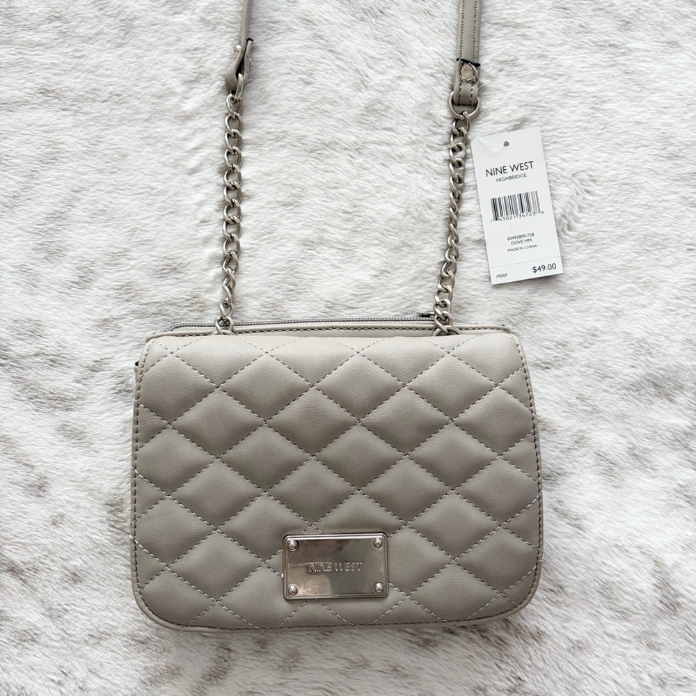 NWT Nine West Small Quilted Crossbody Bag